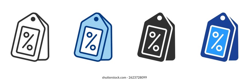 Discount Icon Multiple Style Vector Collection