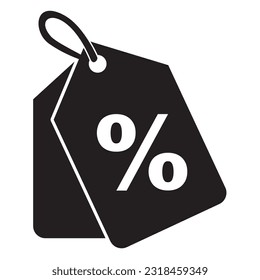 Discount icon on white background, Simple shopping icon tag, Special offer sign, Discount coupon symbol 