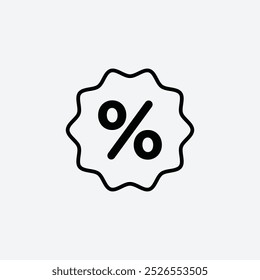 Discount icon on white background