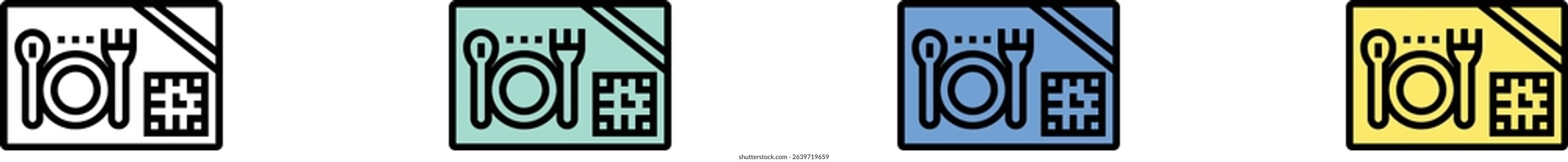 discount icon. Outline, Green, Blue and Yellow Style Design Isolated On White Background
