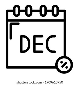 Discount icon outline style, this icon will support your website