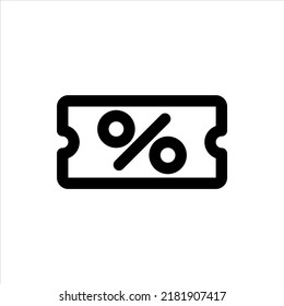Discount icon, Outline style, Vector Editable