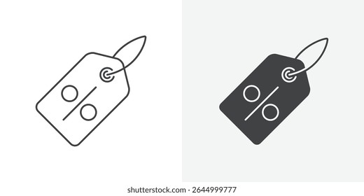 Discount icon Outline vector sign