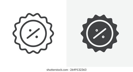 Icono de descuento Vector de contorno signo