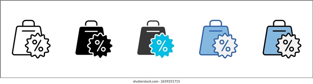Icono de descuento Pack Ilustración Multistyle