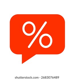 Icono de descuento. Vector de icono de porcentaje