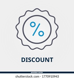 discount icon, premium bicolor discount icon.
