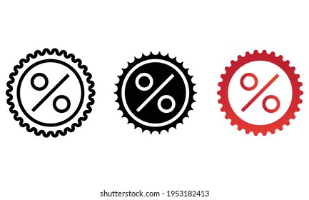 discount icon, sales vector, sales icon for sales application with various styles