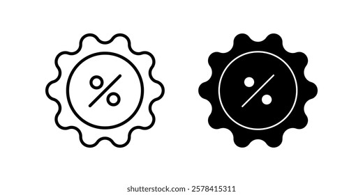 discount Icon set. Symbol isolated white background. vector illustration. color editable.