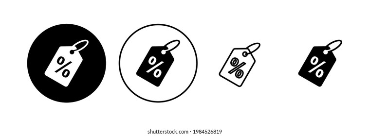 Discount icon set. Discount tag icon. 