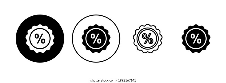 Discount icon set. Discount tag icon. 