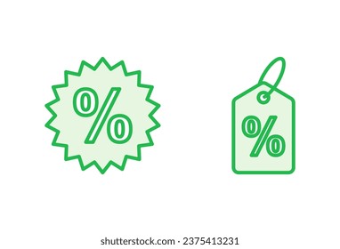 Discount icon set. Discount tag icon. 