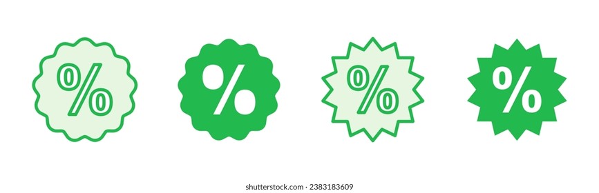 Discount icon set. Discount tag icon. 