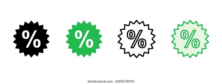 Discount icon set. Discount tag icon. 