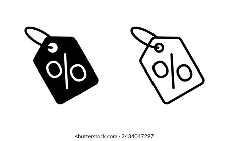 Discount icon set. Discount tag icon. 