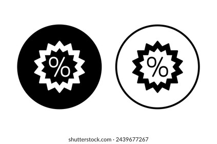 Discount icon set. Discount tag icon. 