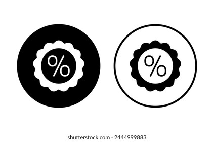 Conjunto de iconos de descuento. Icono de etiqueta de descuento. 