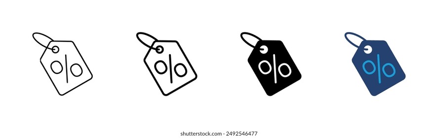 Discount icon set. Discount tag icon. 