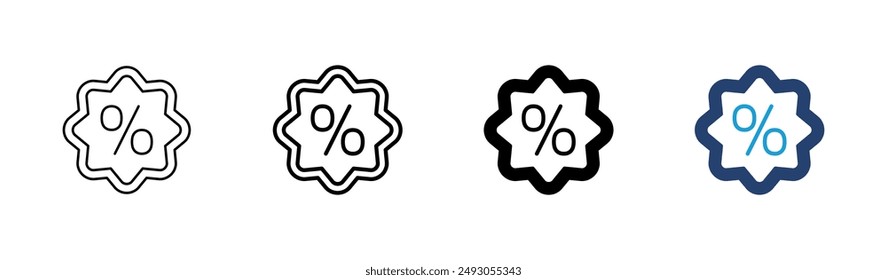 Discount icon set. Discount tag icon. 