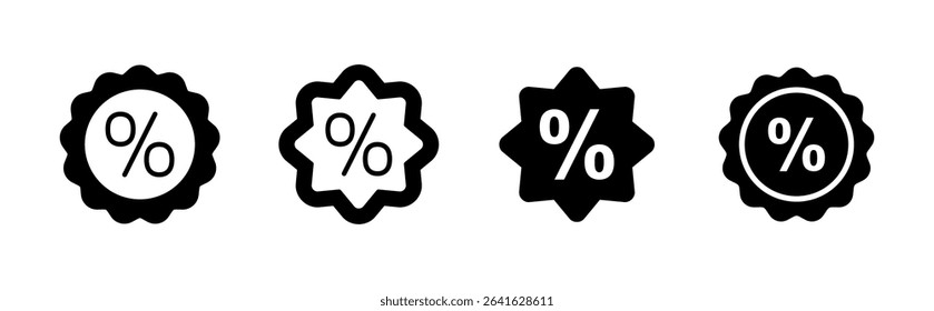 Discount icon set. Discount tag icon. 