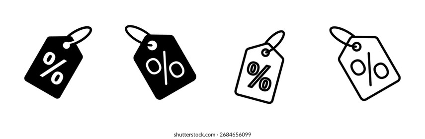 Discount icon set. Discount tag icon. 