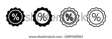 Discount icon set. Discount tag icon. 