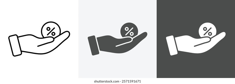 Discount icon set set vector art