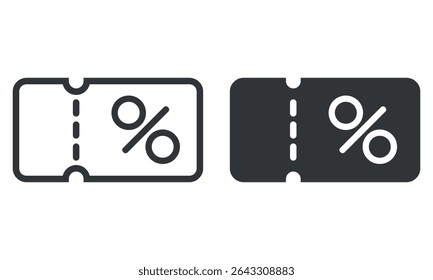 Discount icon set. Vector illustration.