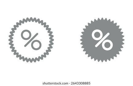 Discount icon set. Vector illustration.