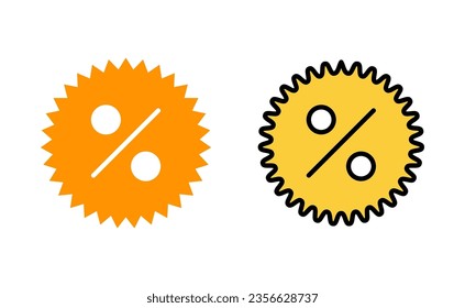 Discount icon set for web and mobile app. Discount tag sign and symbol