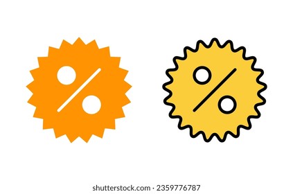 Discount icon set for web and mobile app. Discount tag sign and symbol