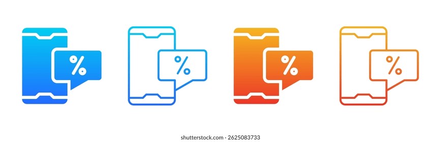Discount icon sheet multiple style collection