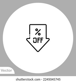 Discount icon sign vector,Symbol, logo illustration for web and mobile