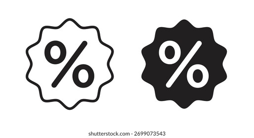 Logotipo abstracto del Diseño gráfico moderno de la tendencia plana simple del icono del descuento