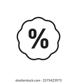 Discount icon Simple thin outline
