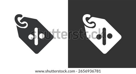 Discount icon. Solid glyph series icon
