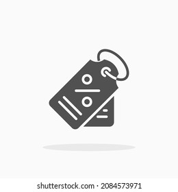 Discount icon. Solid or Glyph style. Vector illustration. Enjoy this icon for your project.