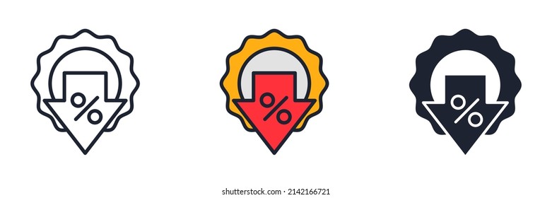 discount icon symbol template for graphic and web design collection logo vector illustration