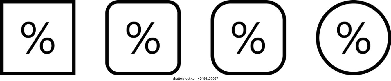 Discount icon, tag collection in different style. Vector illustration