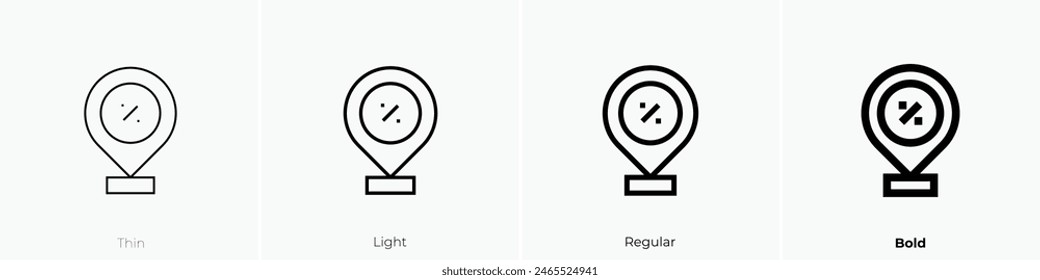 discount  icon. Thin, Light Regular And Bold style design isolated on white background