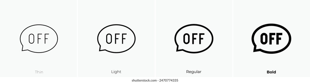 discount  icon. Thin, Light Regular And Bold style design isolated on white background