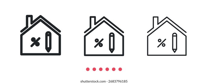 Discount icon. Thin line icon vector