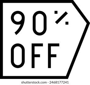 discount  icon. Thin linear style design isolated on white background