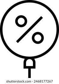 discount  icon. Thin linear style design isolated on white background