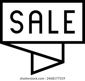 discount icon. Thin linear style design isolated on white background