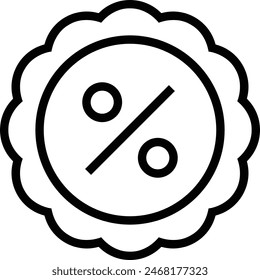 discount icon. Thin linear style design isolated on white background