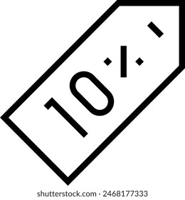 discount icon. Thin linear style design isolated on white background