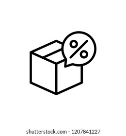 Discount icon in trendy flat style isolated on background. Discount icon page symbol for your web site design Discount icon logo, app, UI. Discount icon Vector illustration, EPS10.