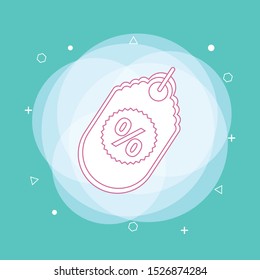 Discount icon in trendy flat style isolated on background. Concept of line icon