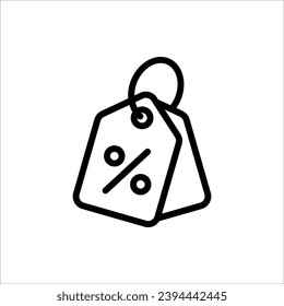 Discount-Symbol im trendigen, flachen Stil einzeln auf weißem Hintergrund. Icon-Symbol für Ihre Website-Design Rabatt Symbol-Logo, App, Benutzeroberfläche. Discount Icon Vektorgrafik, EPS10.